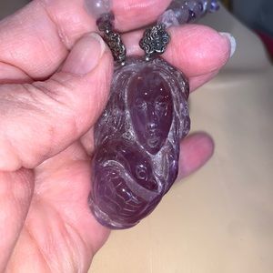 Carved AMETHYST NECKLACE